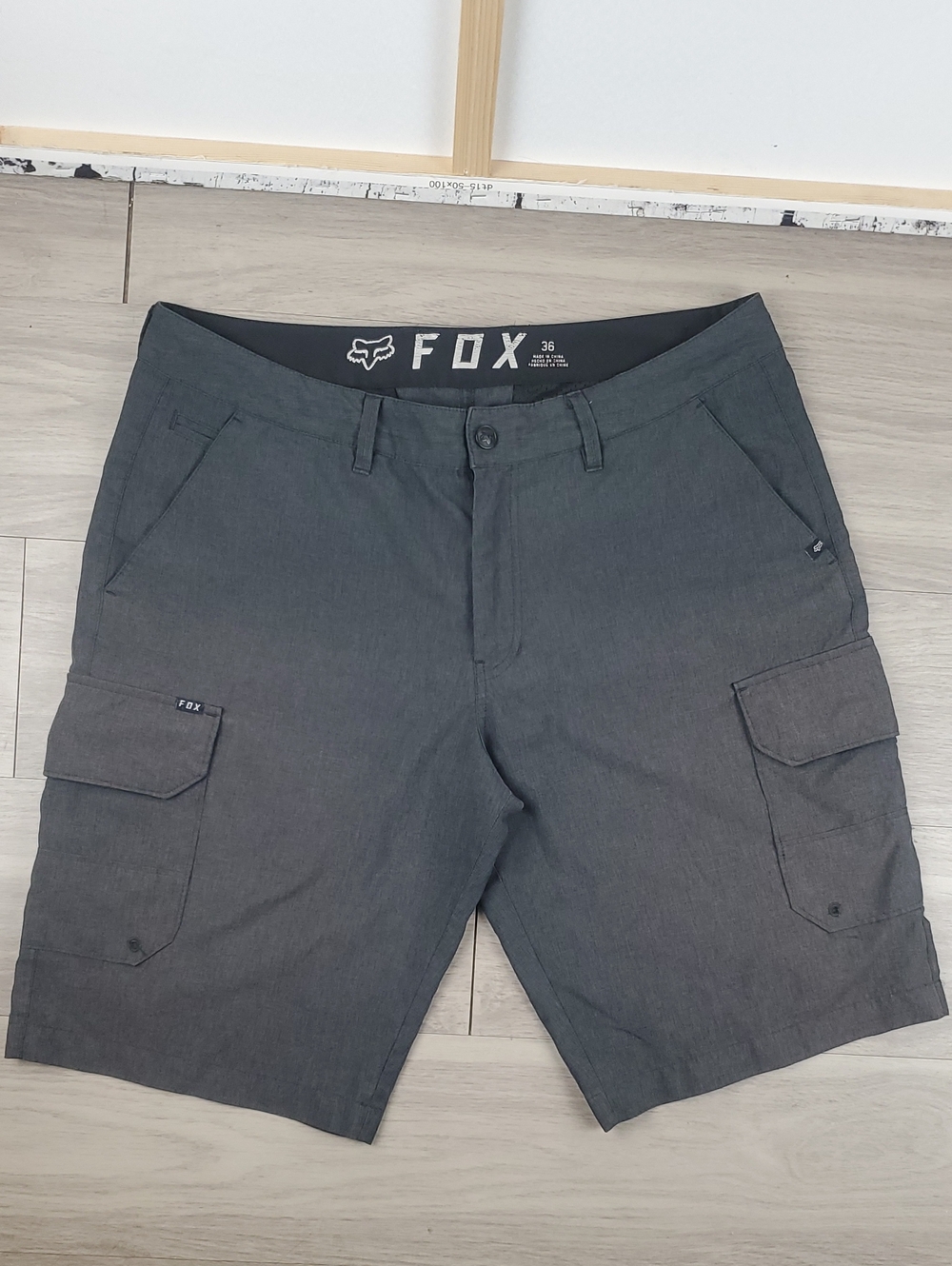 Fox Racing Slambozo Tech Cargo Shorts Mens 36 Charcoal Gray 11" BMX Motocross